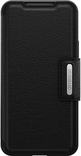 Vista 4 de OtterBox Funda para Galaxy S22 Strada Series - Shadow (negro/peltre), tarjetero, piel auténtica, apta para bolsillo, funda tipo folio