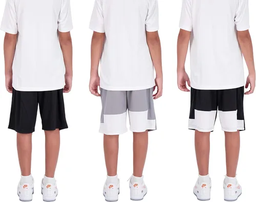 Vista 17 de Hind - Pantalones cortos de baloncesto para niños (3 unidades)