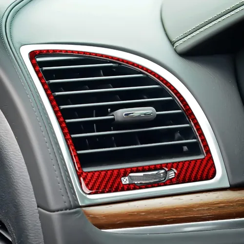 Vista 5 de Adhesivos de salida de aire A/C de coche para 2015-2023 Chrysler 300 / 300C / 300S / Limited/Touring Accesorios Adhesivos de interior de fibra