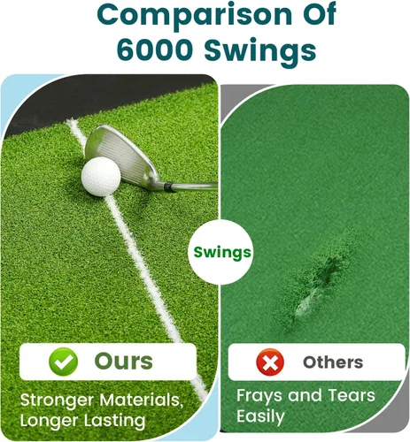 Vista 7 de Golf Hitting Mat with Ball Tray for Pro Turf Practice - 5x4/6x4 26/31mm