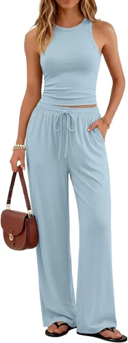 Vista 14 de Trendy Queen Conjunto de descanso de 2 piezas de verano para mujer 2026 Negro