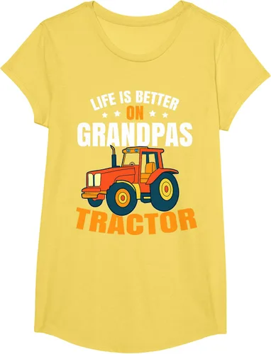 Vista 36 de Life Is Better On Grandpas Tractor Kids Farm Tractor Boy Camiseta, Negro