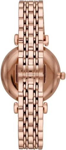 Vista 2 de Emporio Armani Reloj de cuarzo Gianni T-Bar para mujer, Oro Rosa, Pulsera