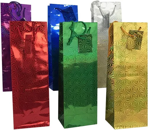 Vista 4 de allgala GP50302 - Bolsas de regalo con holograma (paquete de 12, 13 x 10 pulgadas, grandes)