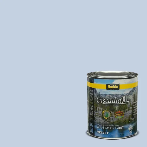 Vista 156 de Rodda Paint CASCADIA XL Pintura e imprimación satinada exterior en uno, cuarto de galón, Acapulco Dive