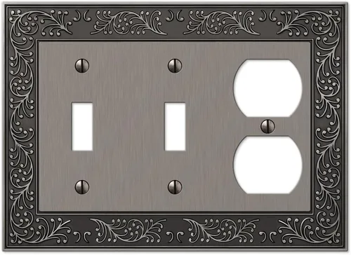 Vista 12 de Amerelle 43RVB - Placa de pared English Garden con 1 interruptor de palanca, metal fundido, color bronce envejecido, 1 paquete