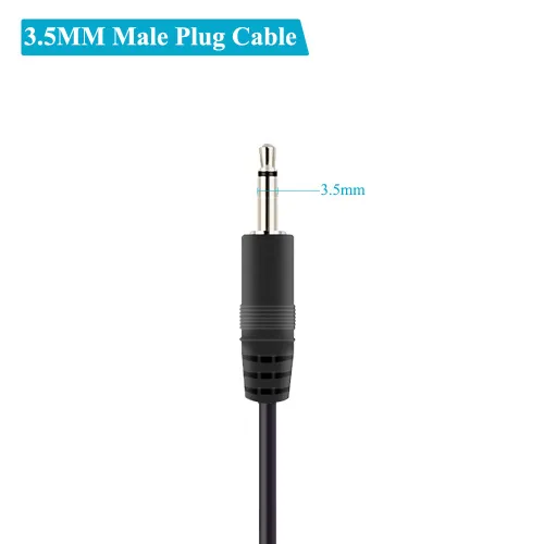 Vista 3 de Fancasee Paquete de 2 cables de 0.138 in de 1/8 pulgadas a altavoz, enchufe mono macho a cable desnudo, adaptador de conector de cable de audio Jack