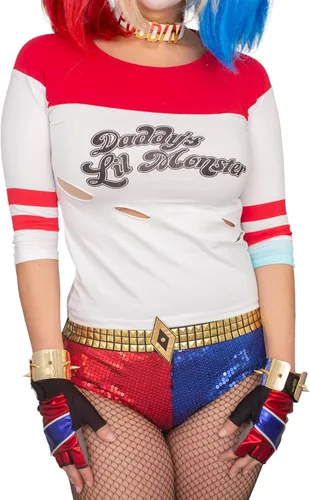 Vista 4 de DC Comics Women's Suicide Squad Harley Quinn Little Monster T-Shirt