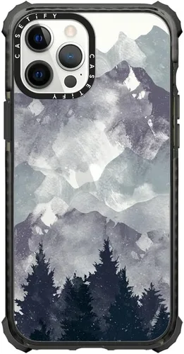 Vista 27 de Funda Ultra Impact de CASETiFY para iPhone 12 Pro Max - Bearly Awake - Negro transparente claro