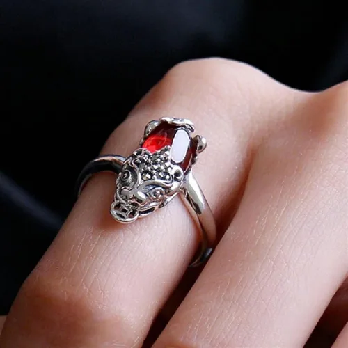 Vista 2 de Anillo de mantra Feng Shui Pixiu 2023, anillo Pixiu Feng Shui para hombres y mujeres, anillo ajustable para riqueza y protección, amuleto de dinero