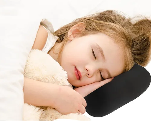 Vista 2 de Almohadas de microperlas divertidas de 15 x 8 pulgadas para dormir de lado, almohadas de cuello de microcuentas suaves para dormir, diseño