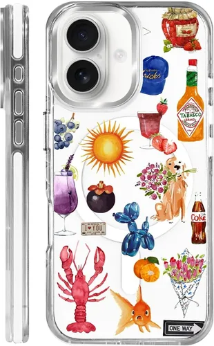 Vista 81 de Funda para iPhone 13 Pro, transparente con bonito patrón de tiburón azul, compatible con Magsafe funda protectora suave para mujeres y niñas (blanco)