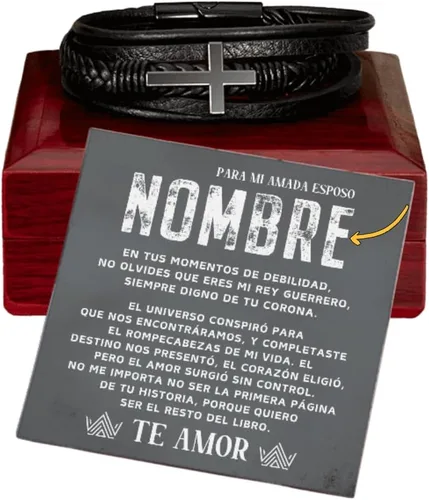 Vista 9 de Pulseras para mi esposo, regalo para hombre 14 de febrero, regalos de aniversario para mi esposo, un regalo único para el amor de mi vida, el amor