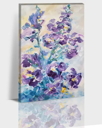 Vista 13 de Hzddty Lienzo de flores rojas de amapola para pared, pintura floral abstracta para paredes, imágenes de flores con estampado floral, decoración