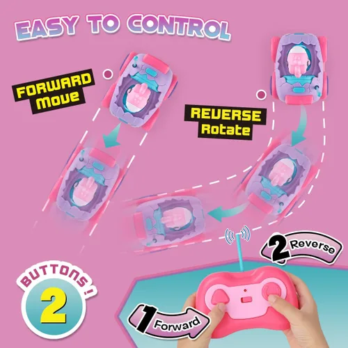 Vista 3 de Nueplay Coche de Control Remoto para Niños de Edad 2 3 4 5, Juguetes Eléctricos RC con Luz y Música, Juguetes para Niños, Vehículos de Carrera