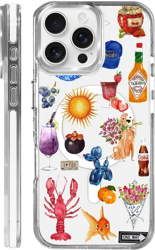 Vista 13 de Funda para iPhone 13 Pro, transparente con bonito patrón de tiburón azul, compatible con Magsafe funda protectora suave para mujeres y niñas (blanco)