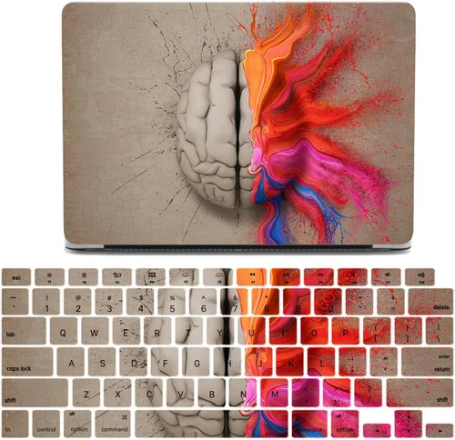 Vista 8 de IVY Funda rígida para MacBook Air 15 con M2 (Modelos: A2941) Funda Brain con Juego de Cubierta de Teclado - C