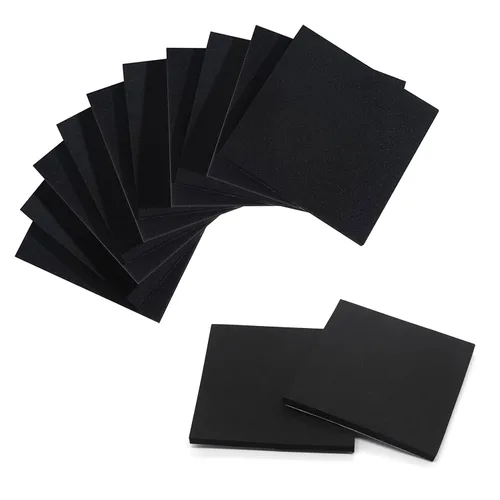 Vista 9 de Hojas acolchadas de espuma con respaldo adhesivo, espuma aislante de neopreno autoadhesiva, 4 piezas de 1/2 pulgada de grosor x 4 pulgadas de largo