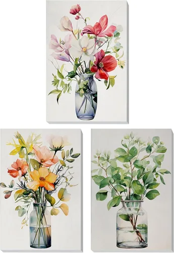 Vista 9 de Kit de pintura por números para adultos con marco de madera, kit de pintura por números de flores silvestres para adultos, kit de pintura acrílica