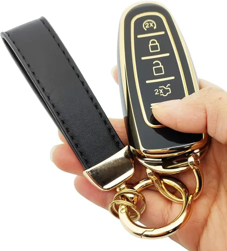 Vista 5 de Funda para llavero de TPU para Ford Explorer Edge Flex Taurus Expedition Focus Lincoln MKS MKT MKX Navigator Key Fob