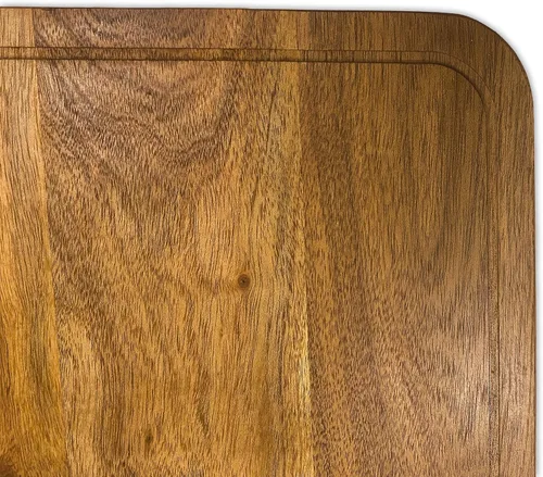 Vista 8 de Affinity Decor Tabla de cortar grande 100% madera para queso de cocina, tablas de charcutería resistentes, platos para servir con asas y ranuras
