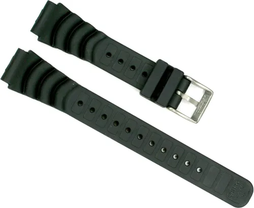 Vista 2 de Seiko Correa de reloj de goma de uretano genuina DB73BP de 0787in Caucho
