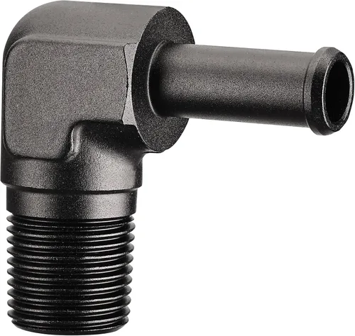 Vista 23 de EVIL ENERGY Adaptador de Conexión de Púa de Manguera 1/2" NPT Macho a 1/2" 45 Grados de Aluminio Negro