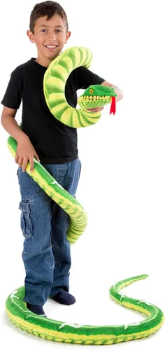 Vista 3 de Melissa & Doug – Gigante Boa Constrictor– Animal de peluche realista serpiente (más de 14 pies de largo)