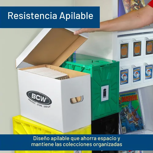 Vista 6 de BCW Cajas de almacenamiento de cómics cortas, capacidad para 150-175 cómics