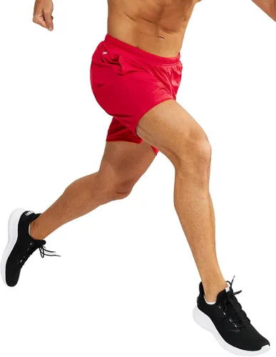 Vista 6 de MIER Pantalones cortos deportivos para hombre, para correr, gimnasio, entrenamiento, 5 pulgadas, de secado rápido, pantalones cortos ligeros