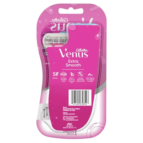 Vista 9 de Gillette Venus Maquinillas de afeitar desechables verdes extra suaves para mujer, 2