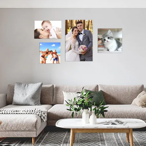 Vista 6 de Impresiones en lienzo personalizadas con tus fotos, lienzo personalizado para pared, imágenes personalizadas de 4 x 6 pulgadas, imágenes