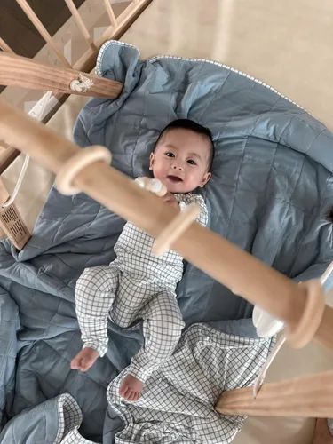 Vista 51 de GUNAMUNA Pijama unisex convertible ultrasuave para bebé, mameluco con cremallera para pañales, recién nacido a 24 meses