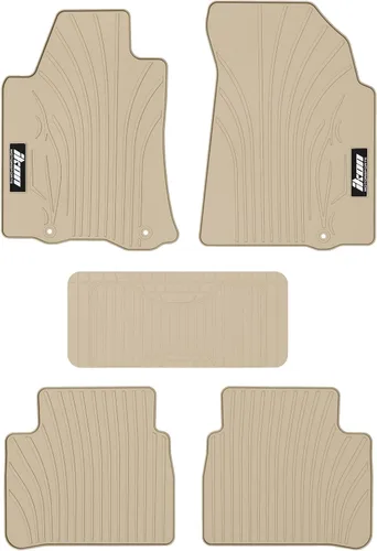 Vista 9 de IKON MOTORSPORTS, Alfombrillas Compatibles con Nissan Altima Sedan 4 Puertas 2013-2018, Revestimiento de Piso de Nylon Beige de Fábrica para Frente