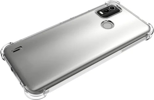 Vista 5 de USTIYA Funda para Nokia C21 Plus Clear TPU Cuatro Esquinas Protectiv Funda Transparente Suave