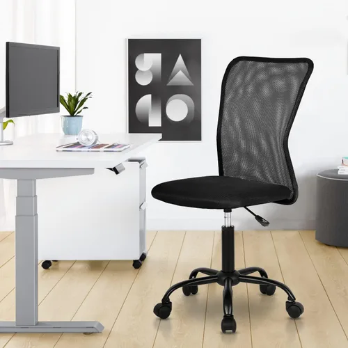 Vista 2 de Sillas de Oficina en Casa Sillas de Escritorio Pequeñas Ergonómicas Sin Brazos para Computadora Sillas Cómodas con Ruedas Silla de Tarea Silla