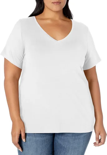 Vista 16 de Amazon Essentials - Camiseta de manga corta y cuello en V para mujer (disponible en tallas extragrandes)