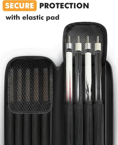 Vista 3 de Pool Cue Case, 4x5 Pool Stick Bag with Multiple Accessory Pockets Fit Multi-Sticks Soft Cue Stick Case, Hidden Shoulder Strap, 2 Handle, Travel