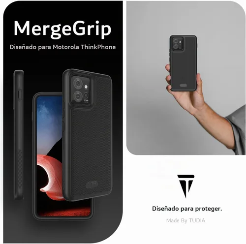 Vista 7 de TUDIA DualShield Grip - Funda protectora diseñada para Motorola ThinkPhone (2023), [MergeGrip] de doble capa a prueba de golpes, delgada, de grado