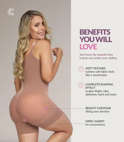 Vista 2 de CURVEEZ - Body para mujer con control de barriga fajas colombianas para mujer