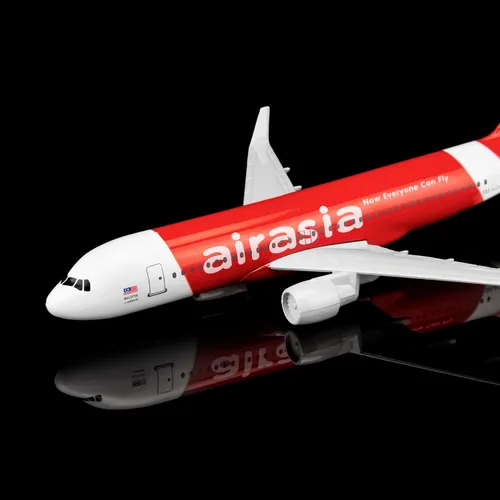 Vista 4 de Avión A320 de Asia 24 horas - Modelo de avión de aleación de metal - 1:400 - Cumpleaños