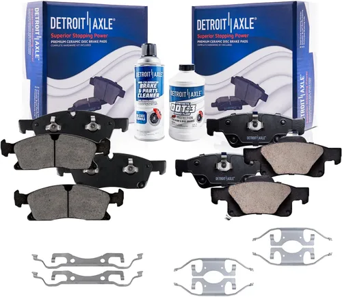 Vista 37 de Detroit Axle - Pastillas de Freno Delantero Izquierdo Reemplazo de Pinza de Disco para Dodge Ram 1500 Dakota Mitsubishi Raider - Juego de 3 piezas