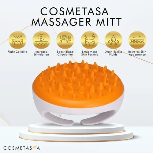 Vista 2 de Cosmetasa Manopla de cepillo masajeador para celulitis: ayuda enormemente a eliminar la celulitis y aumentar la circulación