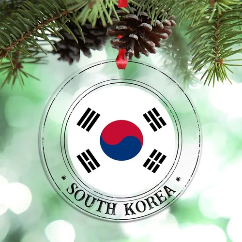 Vista 10 de Bandera nacional de Noruega, adornos de Navidad patrióticos 2023, decoraciones de Navidad para árbol, adornos acrílicos transparentes, colgante