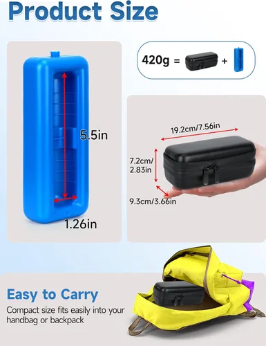 Vista 5 de YOUSHARES Estuche de viaje para viales de insulina – Bolsa de transporte para diabetes aprobada por la TSA que mantiene la medicina fresca