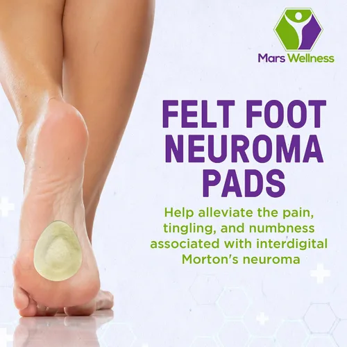 Vista 8 de Comfort - Almohadillas de fieltro metatarsiano para el neuroma para pies, 4 pares