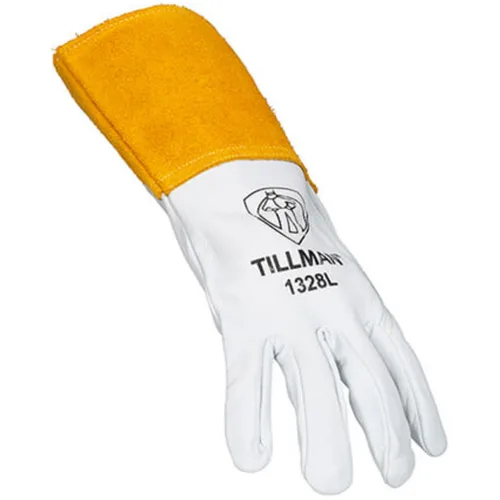 Vista 2 de John Tillman and Co Tillman - Guantes de soldadura TIG de piel de cabra de grano superior grande de 13 pulgadas con puño de 4 pulgadas y punto