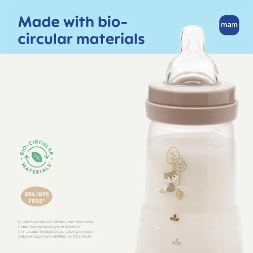 Vista 9 de MAM Biberón ventilado Easy Start Anti-Colic+ de 9 onzas, más de 2 meses, 2 Algodón