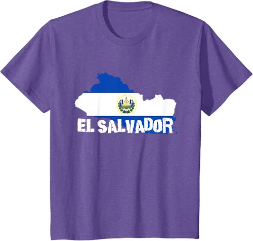 Vista 47 de Camiseta con la bandera de El Salvador, mapa de El Salvador, camiseta de Salvador para mujer, Negro