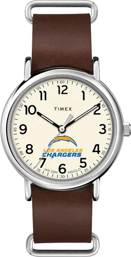 Vista 20 de Timex Tribute Correa de cuero de cuarzo NFL Weekender de 1.575 in para hombre